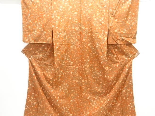 JAPANESE KIMONO / KOMON / UNUSED / FLOWER & BIRD